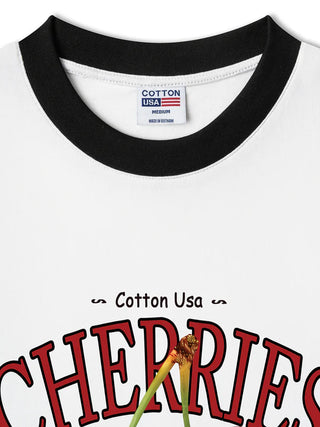 Áo Thun Ringer Relaxed Fit Tropical Cherries Sweet