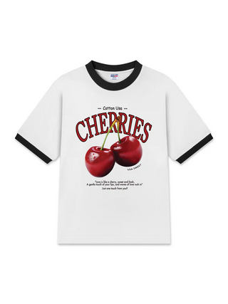 Áo Thun Ringer Relaxed Fit Tropical Cherries Sweet