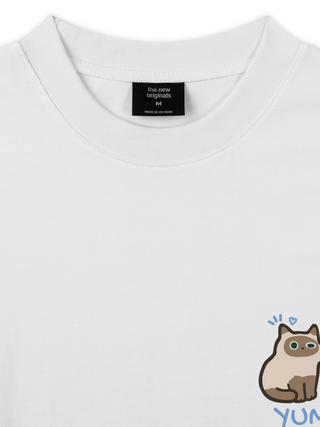 Áo Thun Relaxed Fit Yummy Luv Cat Couple