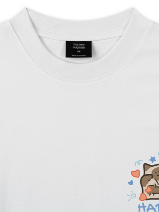 Áo Thun Relaxed Fit Happy Luv Cat Couple
