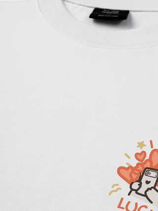 Áo Thun Relaxed Fit Lucky Luv Cat Couple