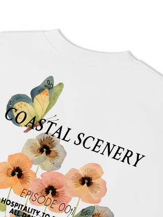 Áo Thun Relaxed Fit Floral COASTAL SCENERY