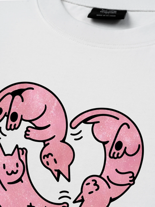 Áo Thun Relaxed Fit Meow Meow Heart