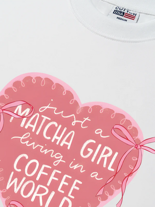 Áo Thun Relaxed Fit  Daily Cup Just A Matcha Girl