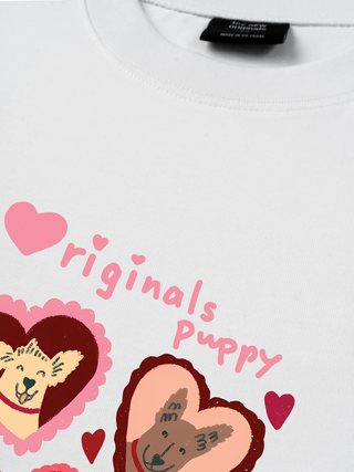 Áo Thun Relaxed Fit Animal Puppy Heart