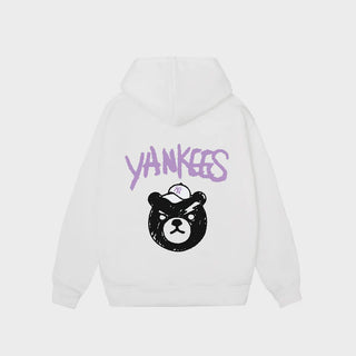 Áo Hoodie MLB New York Yankees Bear Purple