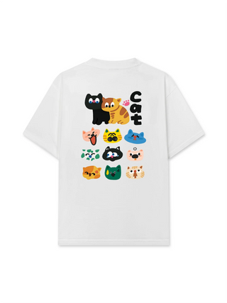 Áo Thun Relaxed Fit Side By Meow