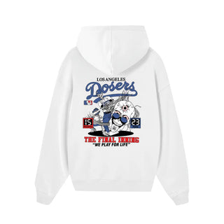 Áo Hoodie MLB Los Angeles Dodgers Skeleton