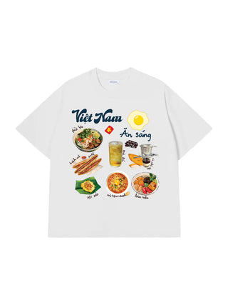 Áo Thun Relaxed Fit Việt Nam Sáng Ăn Gì