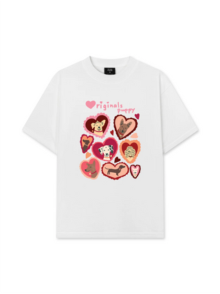 Áo Thun Relaxed Fit Animal Puppy Heart