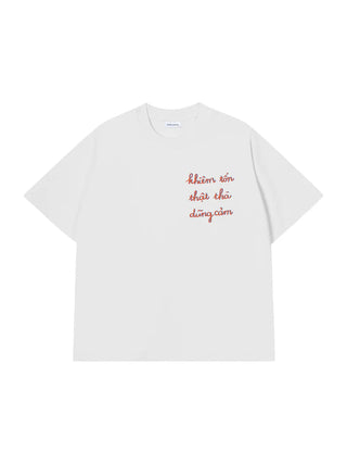 Áo Thun Relaxed Fit Yêu Nước Khiêm Tốn - Thật Thà - Dũng Cảm