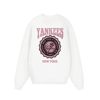 Áo sweater MLB Floral Yankees Retro Pink Logo