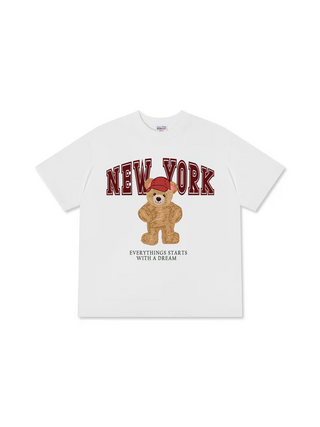Áo Thun Relaxed Fit City New York Red Bear