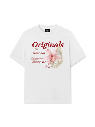 Áo Thun Relaxed Fit Summer Vibes Flower With Pearl