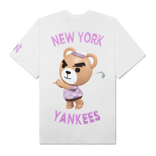 Áo Thun Oversize MLB New York Yankees Bear Purple