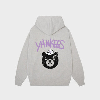 Áo Hoodie MLB New York Yankees Bear Purple