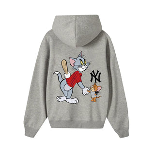 Áo Hoodie MLB Tom and Jerry New York Yankees